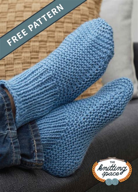 Time-Off Knitted Slipper Socks [FREE Knitting Pattern]