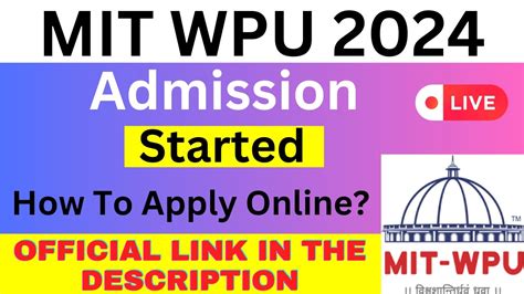 Mit Wpu Admission Started How To Fill Mit Wpu Application