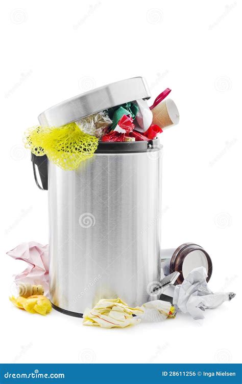 Full Trash Can Stock Photo Image Of Garbage Cleaning 28611256