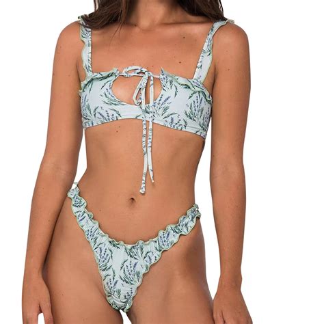 Niewtr Sexy Floral Bikini Sets For Women Micro Thong Bikini High Cut