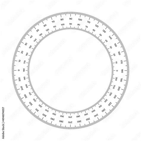 Vector Illustration Round Meter Scale Isolated On White Background