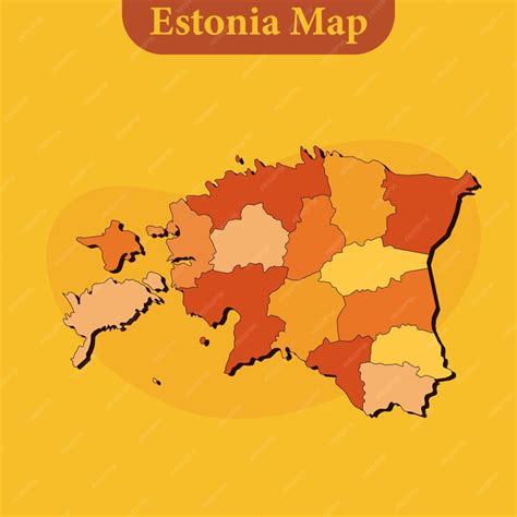 Premium Vector | Estonia map vector with regions and cities lines and full every region