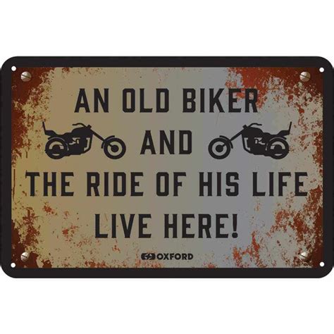 Oxford Garage Metal Sign The Ride Of His Life Live Here Motorcycle