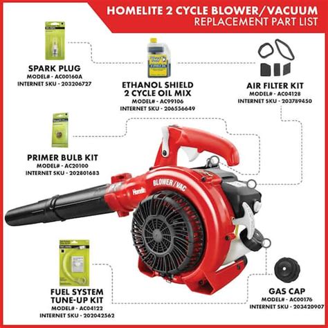 Homelite Ut Hbv Mph Cfm Cc Gas Handheld Blower Vacuum