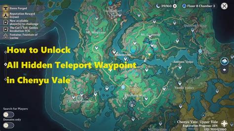 How To Unlock All Hidden Teleport Waypoint In Chenyu Vale Genshin