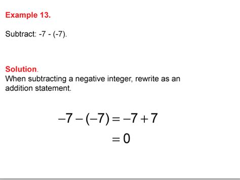 Addition And Subtraction Of Integers Rules And Examples Worksheets