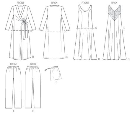 Easy Sewing Pattern Easy Robe Camisole Slip Sleepwear Lingerie Etsy