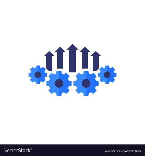 Operational Excellence Icon Flat Royalty Free Vector Image