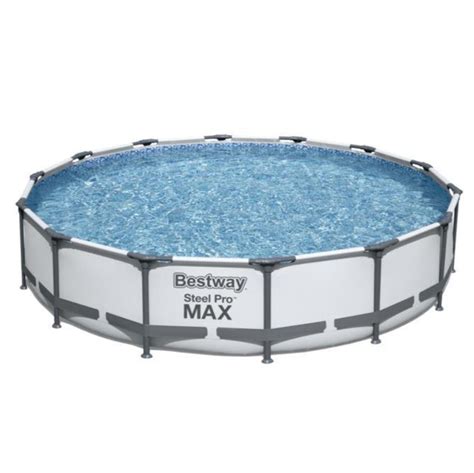 Piscine tubulaire ronde steel pro max Ø4 27 x h 0 84 m pas cher