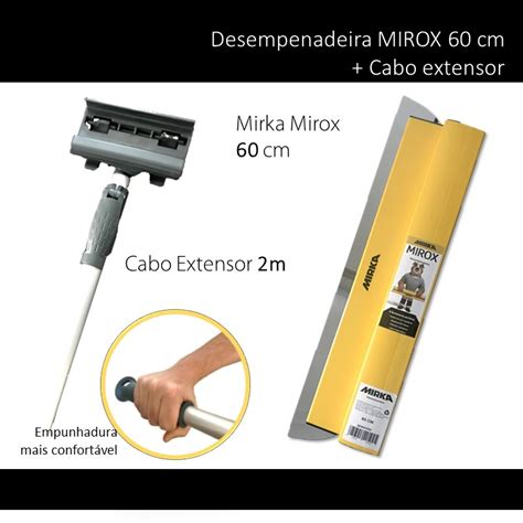 Mirka Kit Desempenadeira Mirox Cm Cabo Extensor Metros Nippon