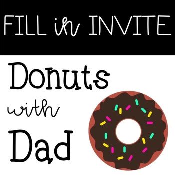 Donuts with Dad Invitation by Miss Iced Coffee | TpT