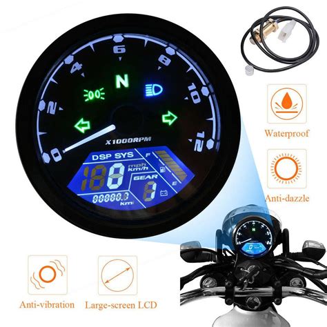 Buy 2021New 12000rpm Universal Motorcycle Speedometer Odometer KMH MPH