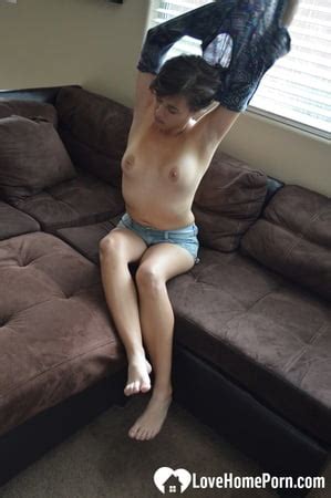 Pretty Brunette Satisfies Herself On The Couch 73 Pics XHamster