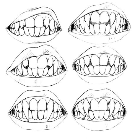 Vampire Teeth By Ronja Melin Art Reference Drawings Art