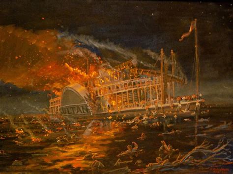 Dramatic Representation Of The Sultana Disaster In Color Sultana