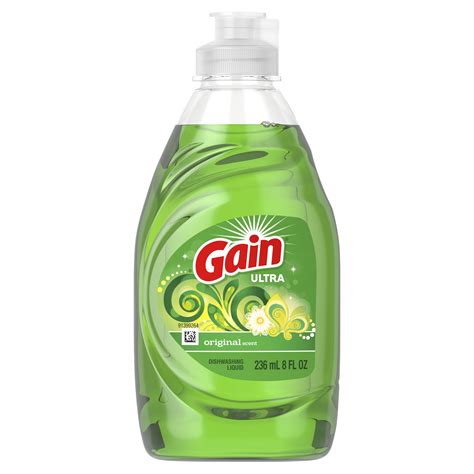 Gain Ultra Dishwashing Liquid Dish Soap Original 8 Fl Oz