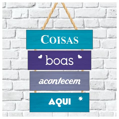 Jogo De Placas Frases Coisas Boas Shopee Brasil