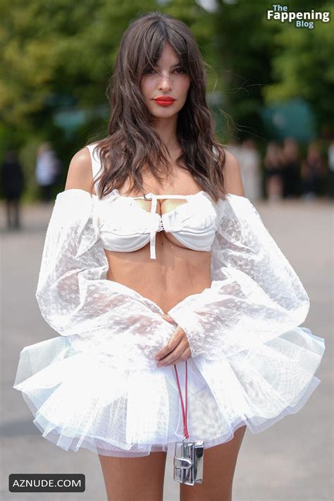 Emily Ratajkowski Sizzles In Sexy White Lingerie At The Jacquemus Show