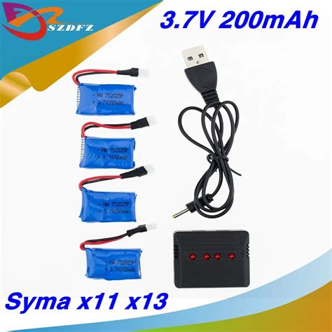 Pcs V Mah Lipo Battery With In Charger For Syma X X X