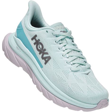 Hoka One One Womens Mach 4 Running Shoes Blue Glass Elliottsboots