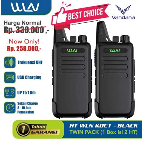 Jual Ht Walkie Talkie Wln Kd C Isi Unit Warna Hitam Di Seller