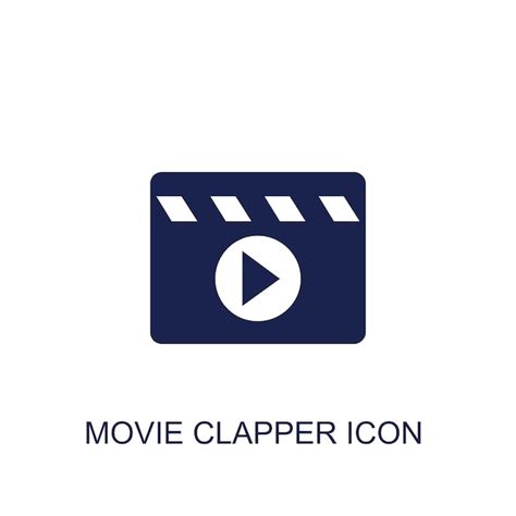 Premium Vector Movie Clapper Icon White Background