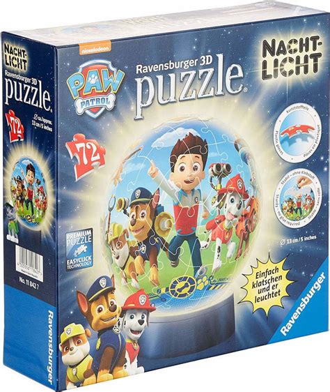 D Night Light Puzzleball Paw Patrol Pcs Ravensburger