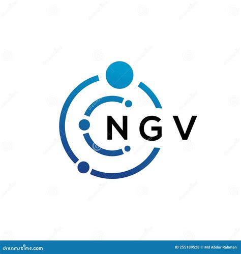 Ngv Letter Technology Logo Design On White Background Ngv Creative