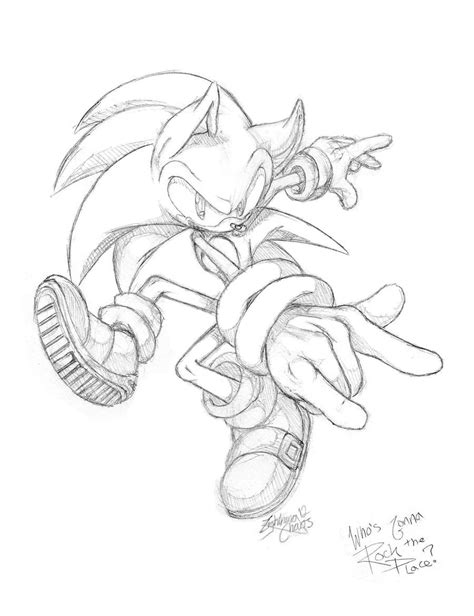 Rock The Place Sonic Sketch By Lightningchaos2010 On Deviantart