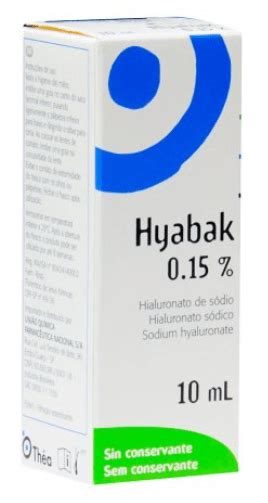 Hyabak Hialuronato de Sódio 0 15 Solução Oftálmica 10ml Edipharma