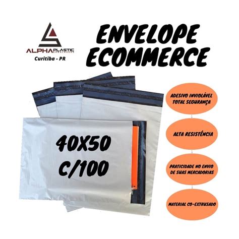 100 Unid Envelopes De Segurança Coextrusado 40x50 Saco Embalagem