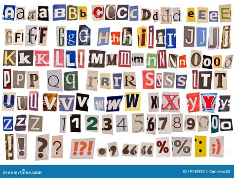 Newspaper Alphabet Isolated Stock Image Image Of Magazine Block