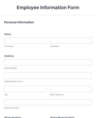 New Employee Information Form Template Pdf Template Hot Sex Picture