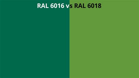 Ral 6016 Vs 6018 Ral Colour Chart Uk