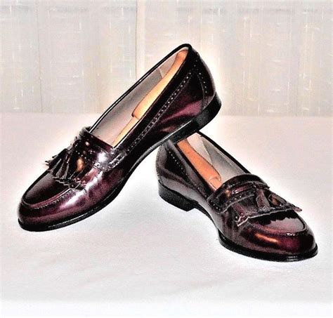 Bostonian Burgundy Leather Kiltie Tassel Loafer Made In Italy Mens 85 M For Sale Online Ebay