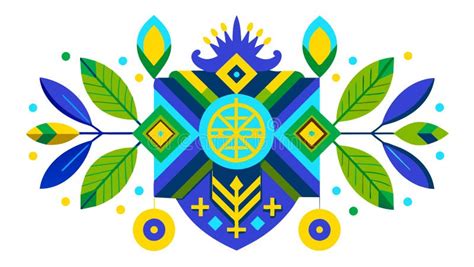 Patterns And Symbols From Ukrainian Vedic Culture Done In Flat Style