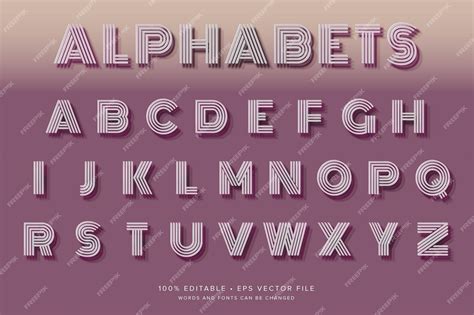 Premium Vector Vector Gradient Typography 3d Render Alphabet Editable