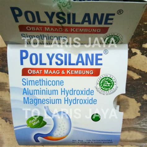 Jual POLYSILANE Isi 8 Tablet Kunyah OBAT MAAG KEMBUNG Shopee