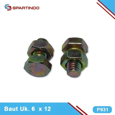 Mur Baut Putih M8 6 X 12 Mm Drat 100 Halus Kunci 8 Baut Siku Lubang Nut