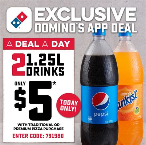 DEAL Domino S 2 1 25L Drinks For 5 With A Traditional Premium Pizza