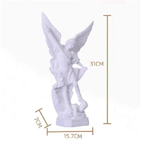 Estatua De Ngel Blanco Puro Resina De Pulgadas Figura De Demonio