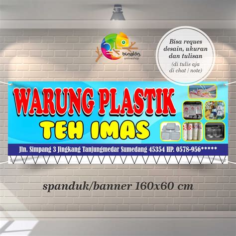 Jual Spanduk Banner 160x60 Cm Spanduk Toko Plastik Spanduk Murah