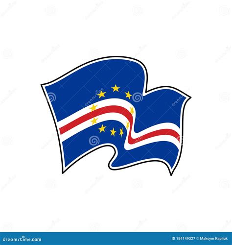 Cape Verde Vector Flag National Symbol Of Cape Verde Stock Vector