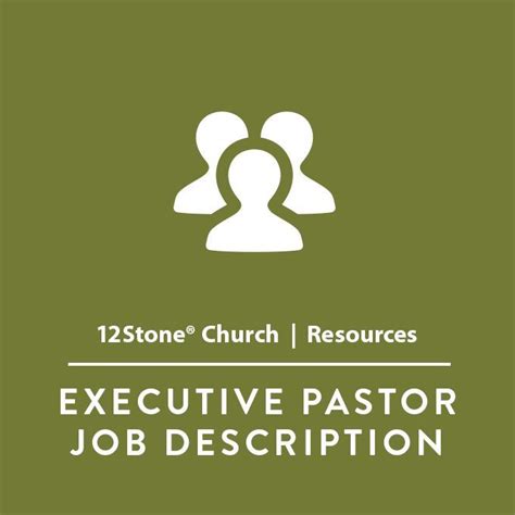 Executive Pastor Job Description | Pastor, Job description, Job