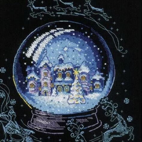 RIOLIS Winter Fairy Tale Cross Stitch Kit 14 Count Black Aida