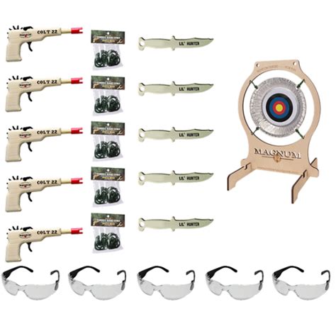 Party Favor Set | Magnum 12 Rubber Band Guns