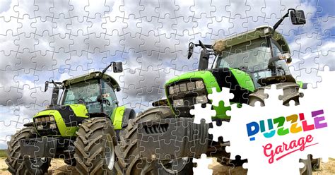 Tractors In The Field Jigsaw Puzzle Technics Special Machinery