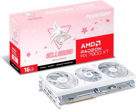 Powercolor Tarjeta Gráfica Hellhound Sakura Amd Radeon 7800 Xt 16gb Gddr6 Electrónica