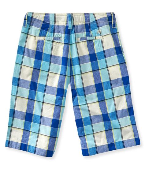 Aeropostale Mens Plaid Flat Front Casual Bermuda Shorts Ebay