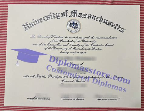 The Cost To Order A University Of Massachusetts Boston Diploma